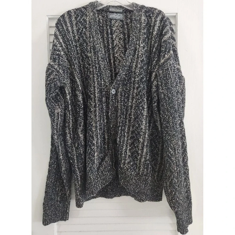 VTG Lord & Taylor Kensington Silk Cotton VNeck Cardigan Mr. Rogers L Grandpa Dad